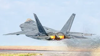 $150 Million US F-22 Vertical Climb at Full Afterburner