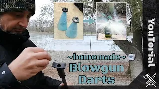 Blowgun darts | Sharp + Blunt Tips | Homemade from Post-its & Nails