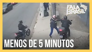 Assaltantes roubam três pessoas em dois minutos em SP