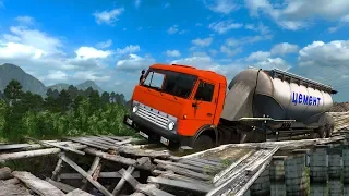 КАМАЗ ПРОВАЛИЛСЯ - РУССКИЕ ДОРОГИ в EURO TRUCK SIMULATOR + РУЛЬ