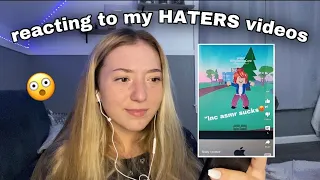 ASMR Reacting to my HATERS videos...+ reading hate comments☕️