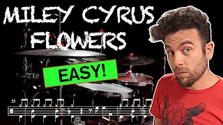 Miley Cyrus - Flowers - Drum Cover - (with scrolling drum sheet)