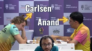 Magnus Carlsen vs Vishy Anand - first game in 2023 | Global Chess League | Commentary by Sagar Shah