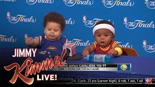 Press Conference With Baby Steph Curry and Baby LeBron