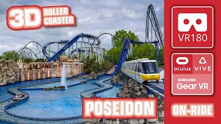 VR180 3D extreme Water VR Roller Coaster POSEIDON | VR on-ride POV | Europa Park VR360 Oculus Quest