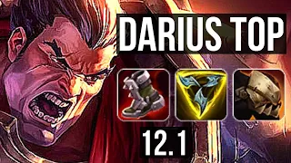 DARIUS vs URGOT (TOP) | 9 solo kills, Rank 6 Darius, 1.9M mastery, 400+ games | KR Master | 12.1