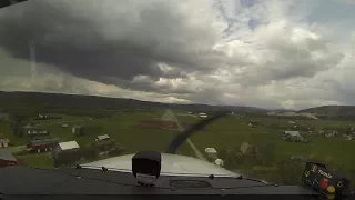 Approach to Røros Airport (ENRO), Norway