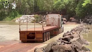 A Truck and Crocodiles at Cahill’s Crossing