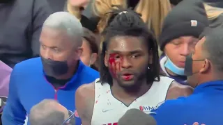 Lebron James gets EJECTED for elbowing Isaiah Stewart and making him BLEED | Lakers at Pistons