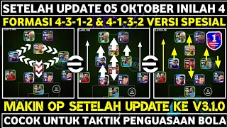 INILAH 4 FORMASI DEFAULT 4312 & 4132 VERSI SPESIAL TERBARU EFOOTBALL 2024 SETELAH UPDATE V3.1.0