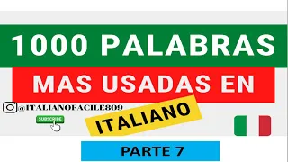 1000 PALABRAS MAS USADAS EN ITALIANO PARTE 7