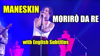 Måneskin - MORIRÒ DA RE (subtitled in English, Radio Italia Live)