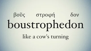 Boustrophedon, Writing Like the Plow Turns