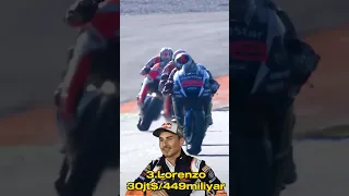 Valentino Rossi|VR46|terkaya..siapa dibawahnya? Daftar Pembalap MotoGP Terkaya! #shorts