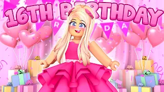 MY SWEET 16TH BIRTHDAY PARTY IN ROBLOX BROOKHAVEN!