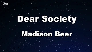 Dear Society - Madison Beer Karaoke 【No Guide Melody】 Instrumental