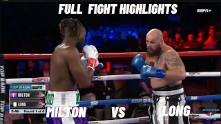 Jeremiah Milton vs Dell Long Full Fight Highlights