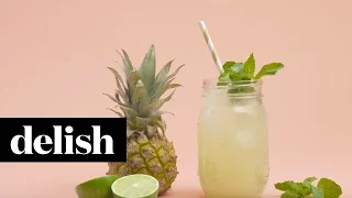 How To Make Pineapple Mint Mojito Mocktail | Delish + Splenda