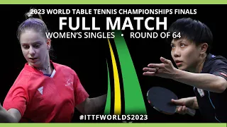 FULL MATCH | Charlotte LUTZ vs CHENG I-Ching | WS R64 | #ITTFWorlds2023