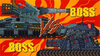 Mega tanks VS Mega Boss - Cartoons about tanks