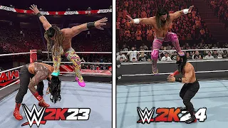 WWE 2K24 Vs. WWE 2K23 (Epic Finishers Comparison) !!!