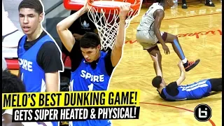 LaMelo Ball's BEST DUNKING Game Gets SUPER HEATED vs Ranked PG!! Trash Talkin' & Gets PHYSICAL!!