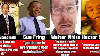 Comparison: First lines of Breaking Bad Characters