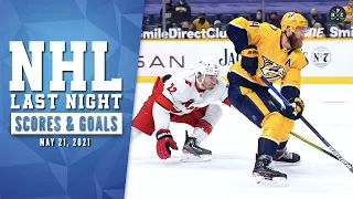 NHL Last Night: All 21 Goals and NHL Scores of May 21, 2021