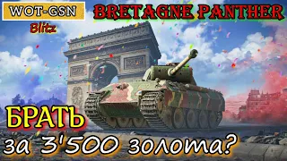 Bretagne Panther за 3500 золота в wot Blitz 2022 "ЧЕСТНОЕ МНЕНИЕ БЕЗ ПРИКРАС! ПОКУПАТЬ???" | WOT-GSN