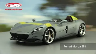 ck-modelcars-video: Ferrari Monza SP1 Baujahr 2019 grau metallic Bburago