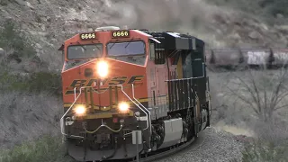 BNSF & Union Pacific Freight Trians in Kingman Canyon, Tucson, Yuma and Seligman