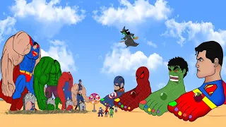 Rescue Team Hulk,SpiderMan,SuperMan From the Growth and Evolution of Feet: Back from the dead SECRET