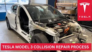 Collision Repair Process on a Tesla Model 3