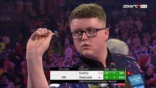 31) Ted Evetts vs Sherrock Fallon 2020 PDC World Darts Championship 2019 12.17 Round 1