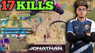 17 KILLS 😱! Jonathan New Best Agressive Gameplay/Forest ELF SET #jonathan #bgmi #pubg