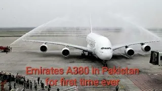 !!!! First-ever A380 lands in Pakistan with 650 Passengers!!!