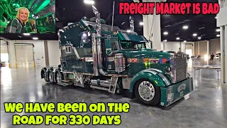 Living In Our Semi Truck For The Last 18 Years & Trucking 330 Days 🤯 Freight Market Is Bad