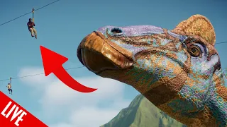 ZIPLINE ONLY Park Build + DLC discussion | Jurassic World Evolution 2 Zipline Park Part 2