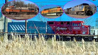 A day of BNSF, NS 8105, GECX 3000, PTC Issues, and more! First video with a Tripod!