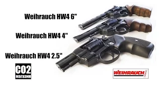 Обзор револьверов Weihrauch HW4 2.5'', Weihrauch HW4 4'', Weihrauch HW4 6''