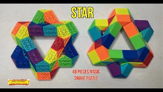 Star (2) -  48 Pieces Magic Snake Puzzle @snakelordmagicsnakepuzzletutor