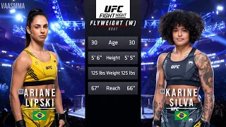 ARIANE LIPSKI VS KARINE SILVA FULL FIGHT UFC VEGAS 91