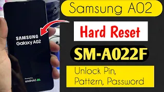 Samsung Galaxy A02 Unlock Pin/Pattern/Password | Hard Reset Samsung A02 | Sm-A022F