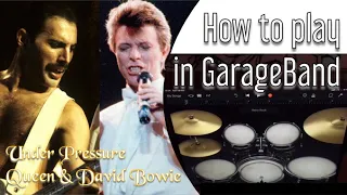 How to Play Queen & David Bowie - Under Pressure using iPad GarageBand