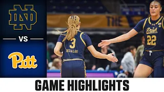 Notre Dame vs. Pitt Game Highlights | 2023-24 ACC Women’s Basketball