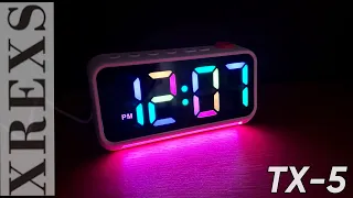 XREXS TX-5 - Digital Alarm Clock RGB Led