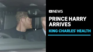 Prince Harry arrives in London after King Charles III's cancer diagnosis | ABC News