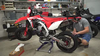 CRF450L SUPERMOTO UPDATE Sprockets and chain