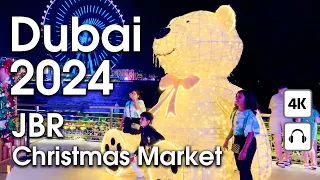 Dubai 🇦🇪 Amazing JBR Christmas Market 2024 [ 4K ] Walking Tour