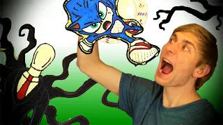 SONIC NOOO WHY??? Pancake Art Challenge Slender Man, Superheroes DIY FOOD ART